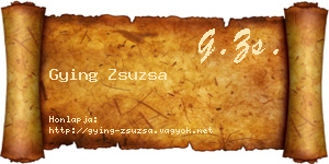 Gying Zsuzsa névjegykártya